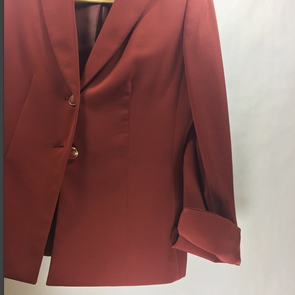 💝Kasper Cute Career Blazer Burgundy/Rust Color💝 - Picture 4 of 5
